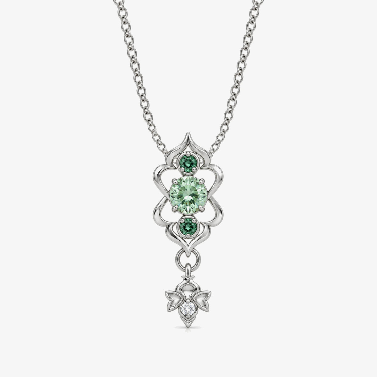 Firefly Necklace in 925 sterling silver, front view