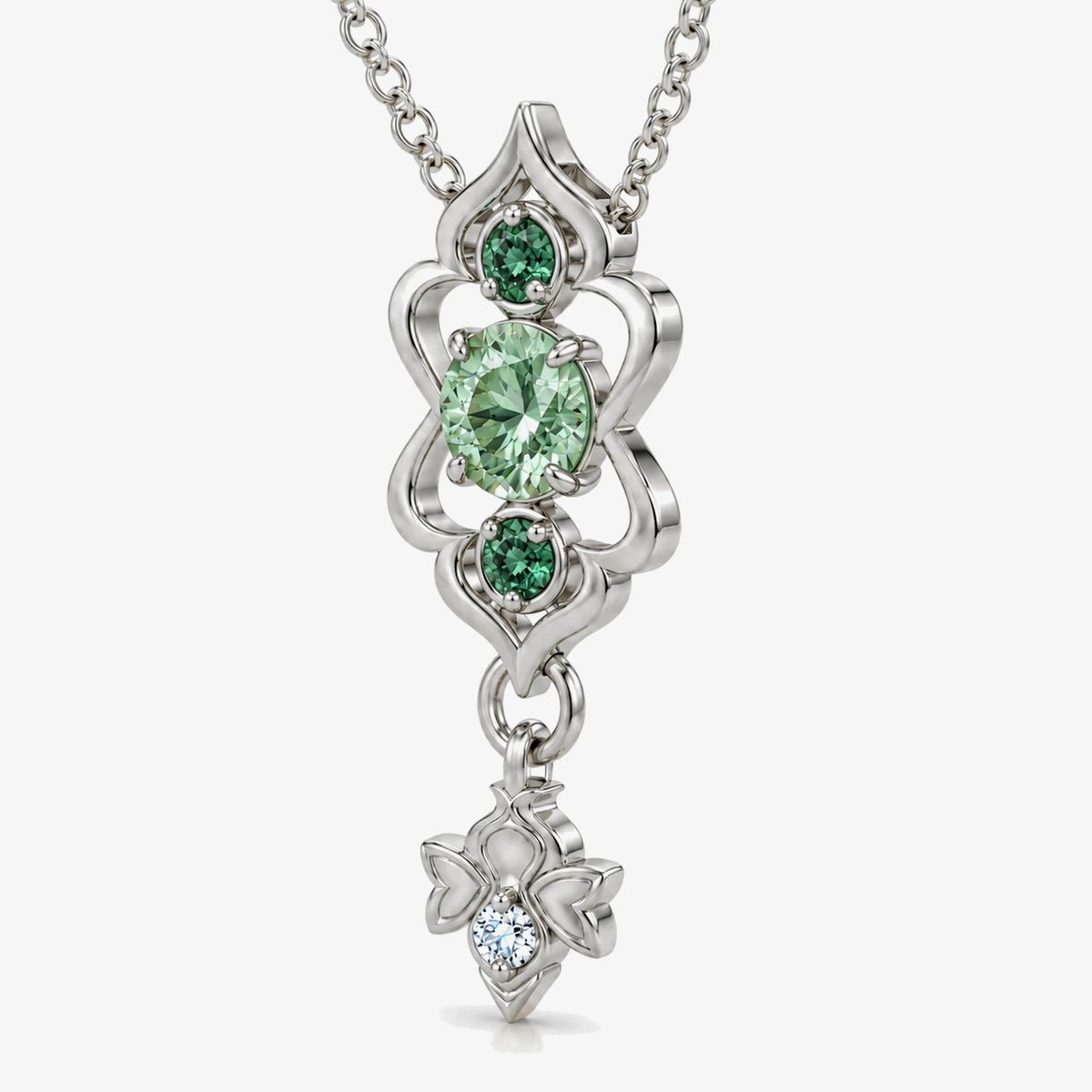 Firefly Necklace in 925 sterling silver, three-quarter view