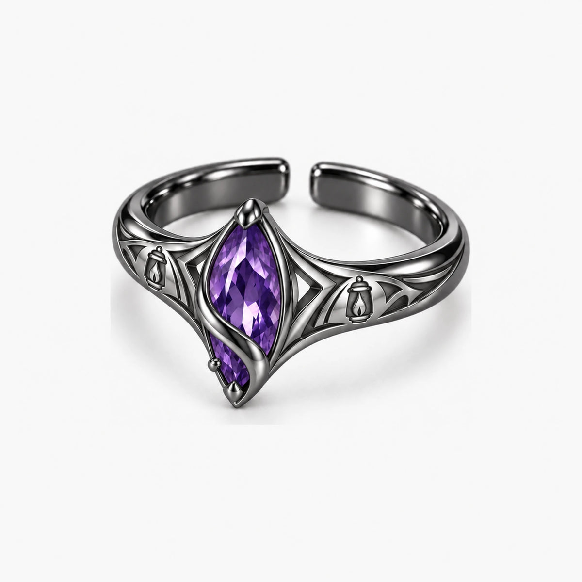 Flins Ring in black, side view