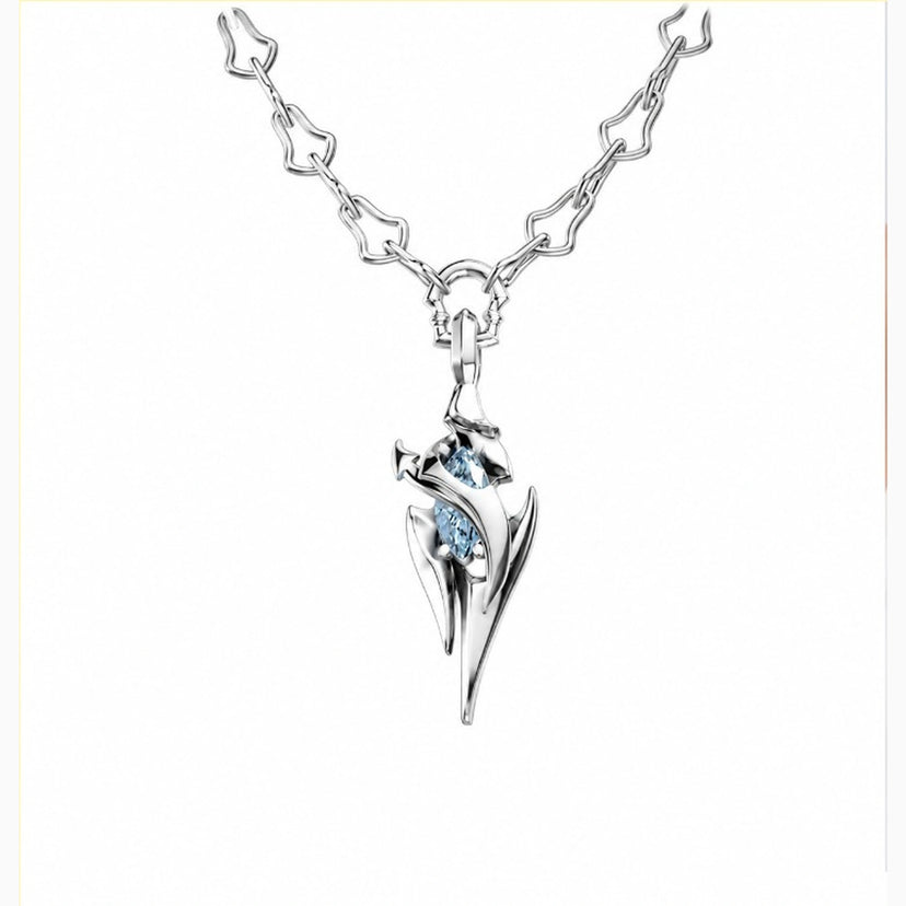 Flins Necklace, Blue (Limited) design in silver