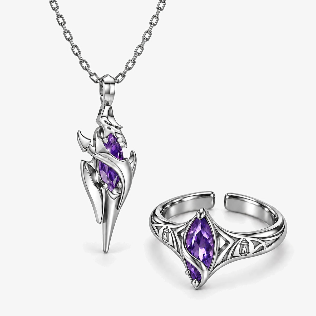 Full Flins Jewelry Collection in silver, all pieces