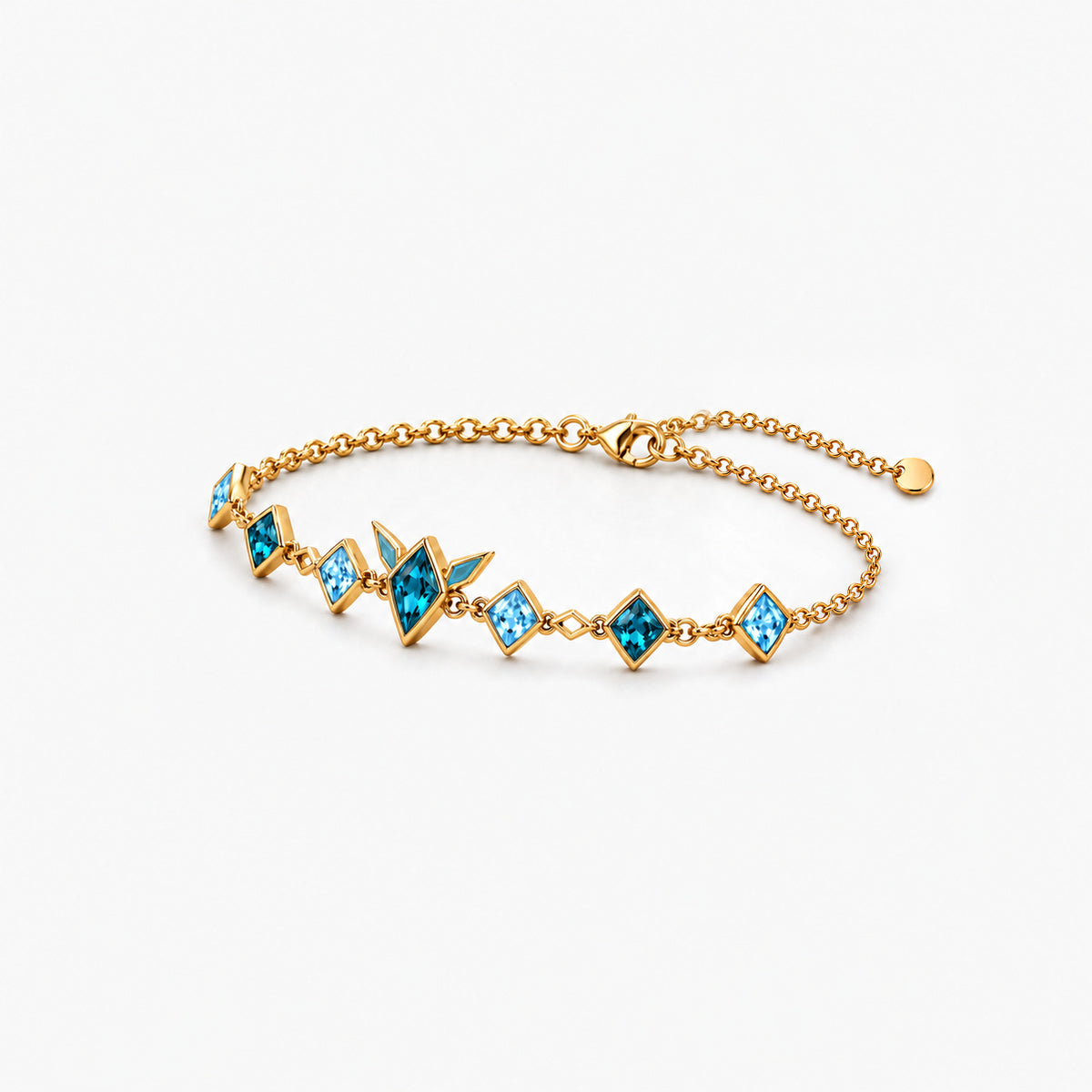 Frost Path Bracelet in gold, left side view