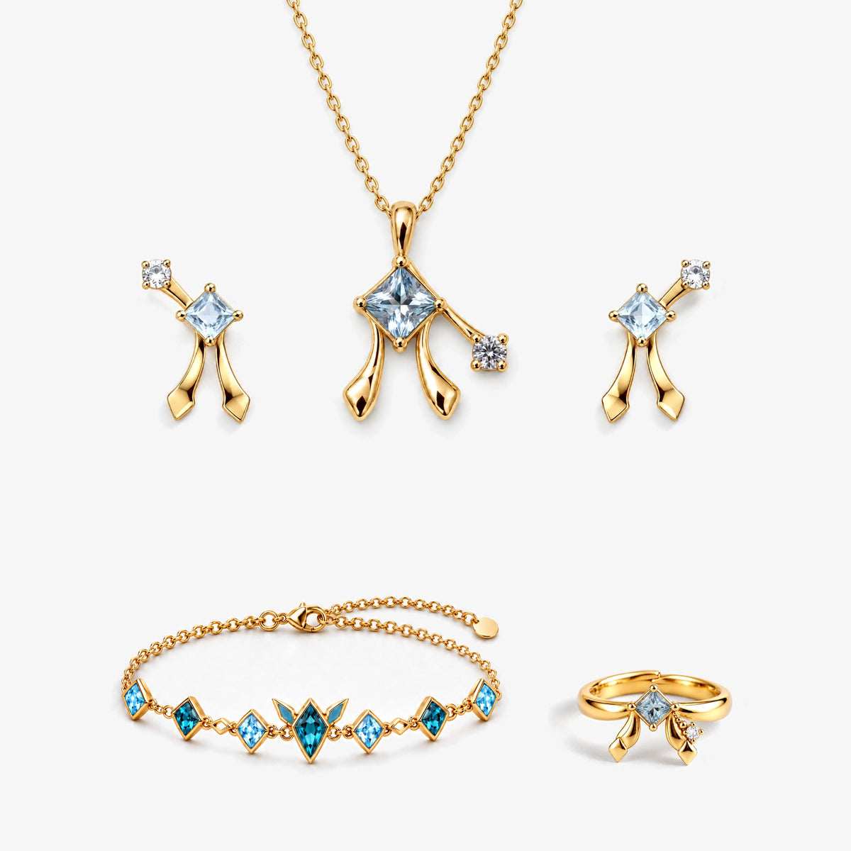 Frost Path Full Collection in gold, front view