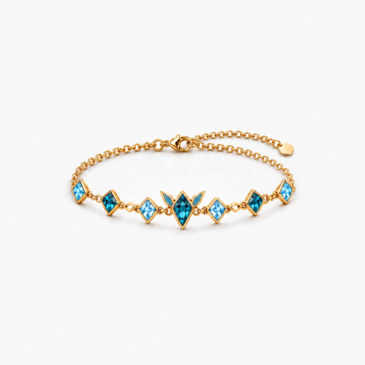 Frost Path Bracelet in gold, front view