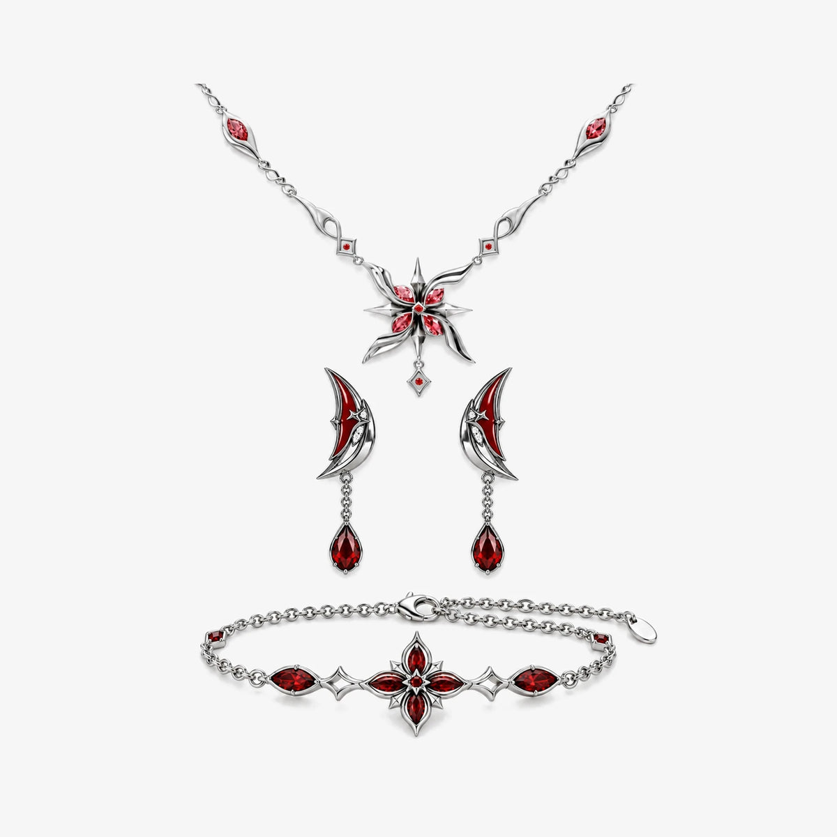 Full Arlecchino Jewelry Collection in silver, all pieces
