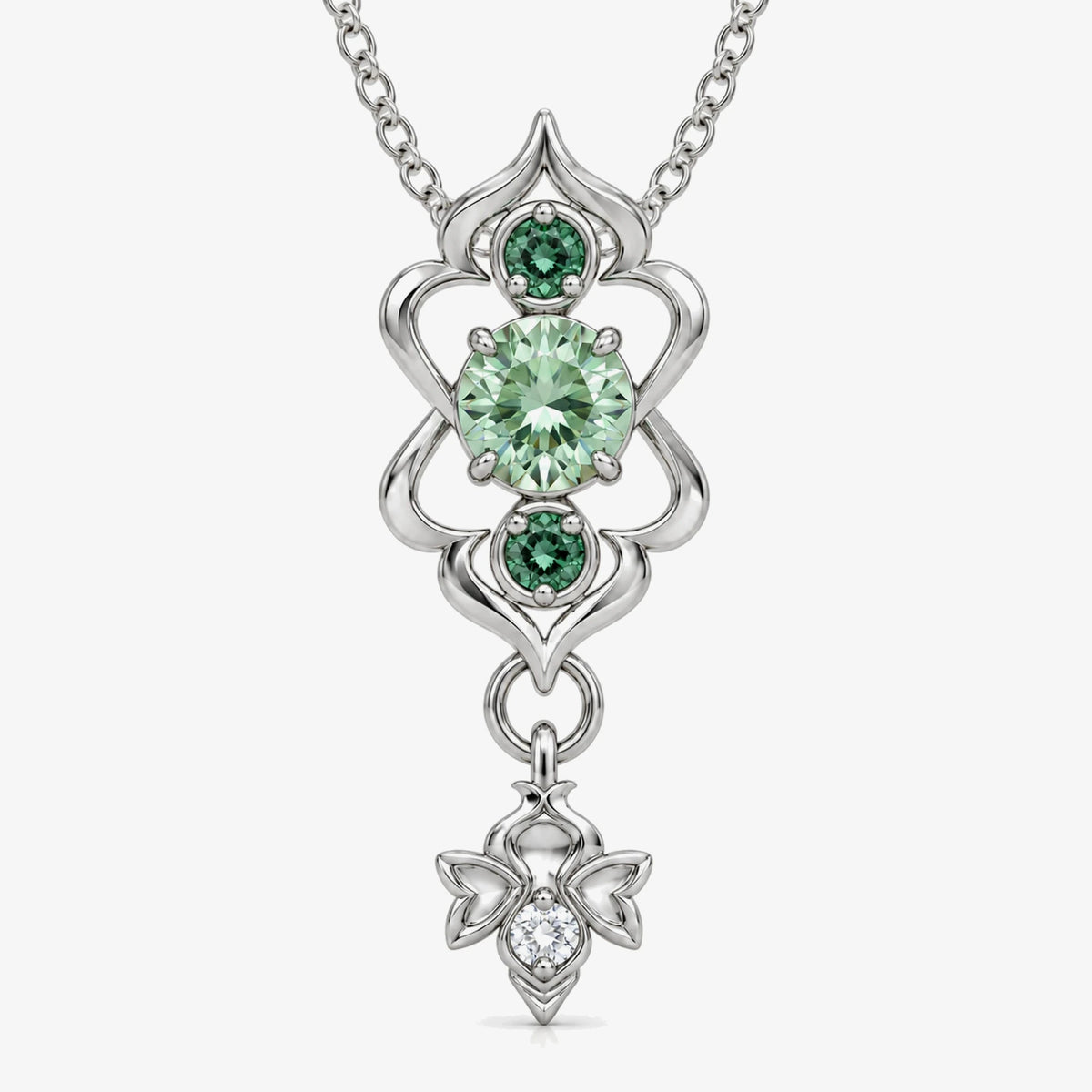 Firefly Necklace in 925 sterling silver, front view