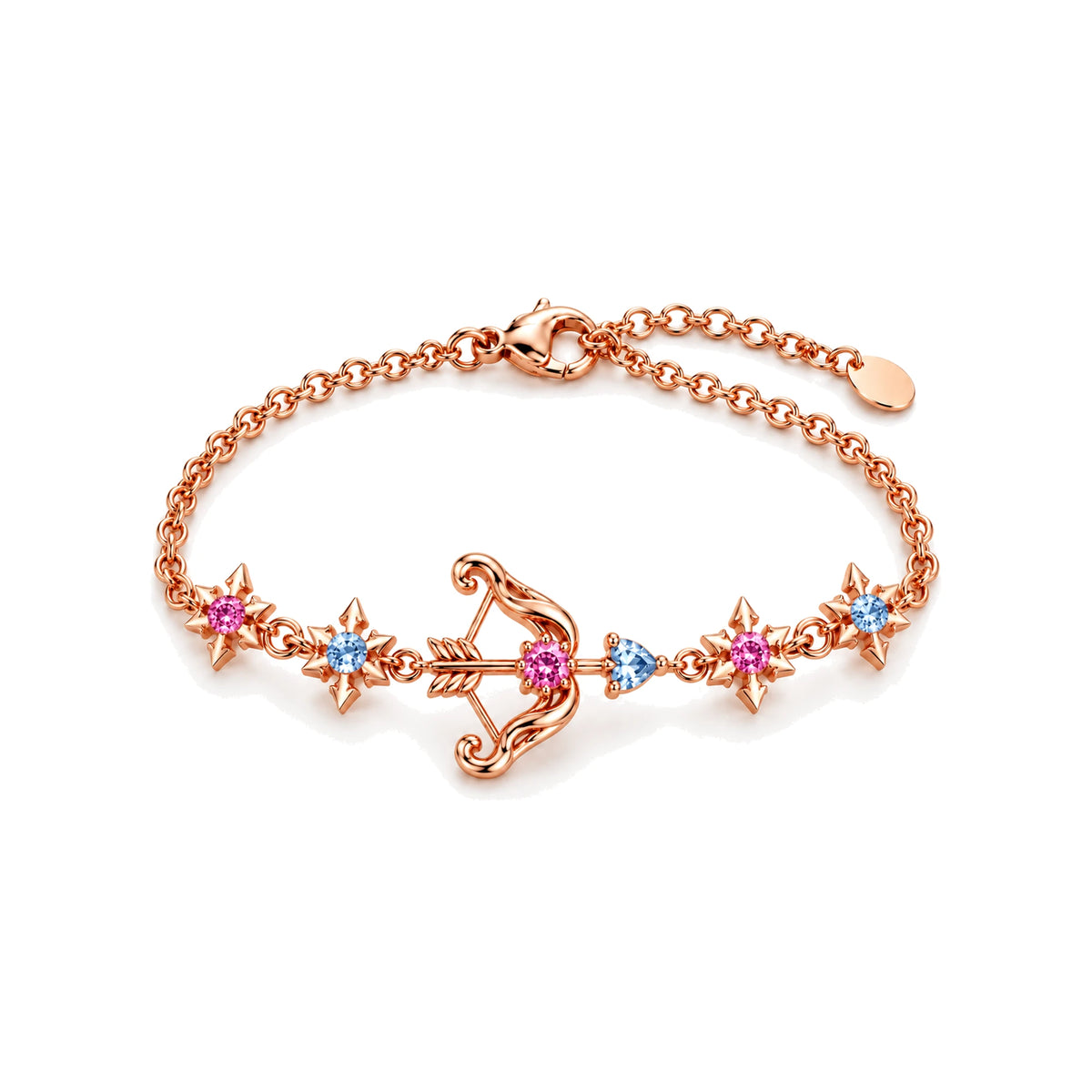 March 7th Ice Crystal Bracelet in rose gold, front view