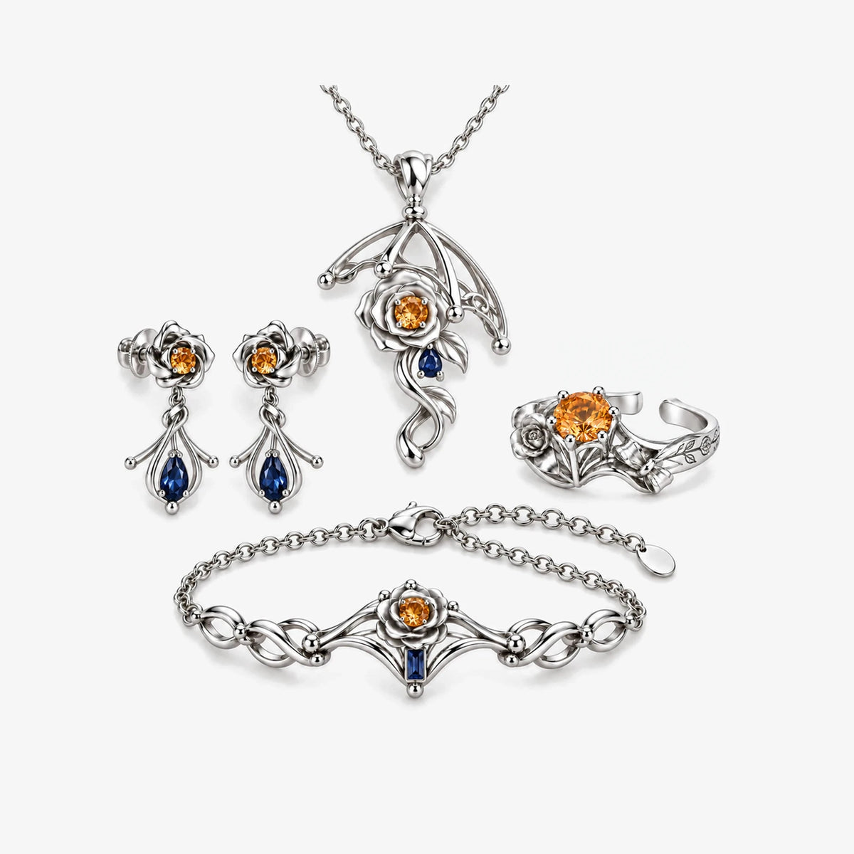 Full Navia Jewelry Collection in silver, all pieces