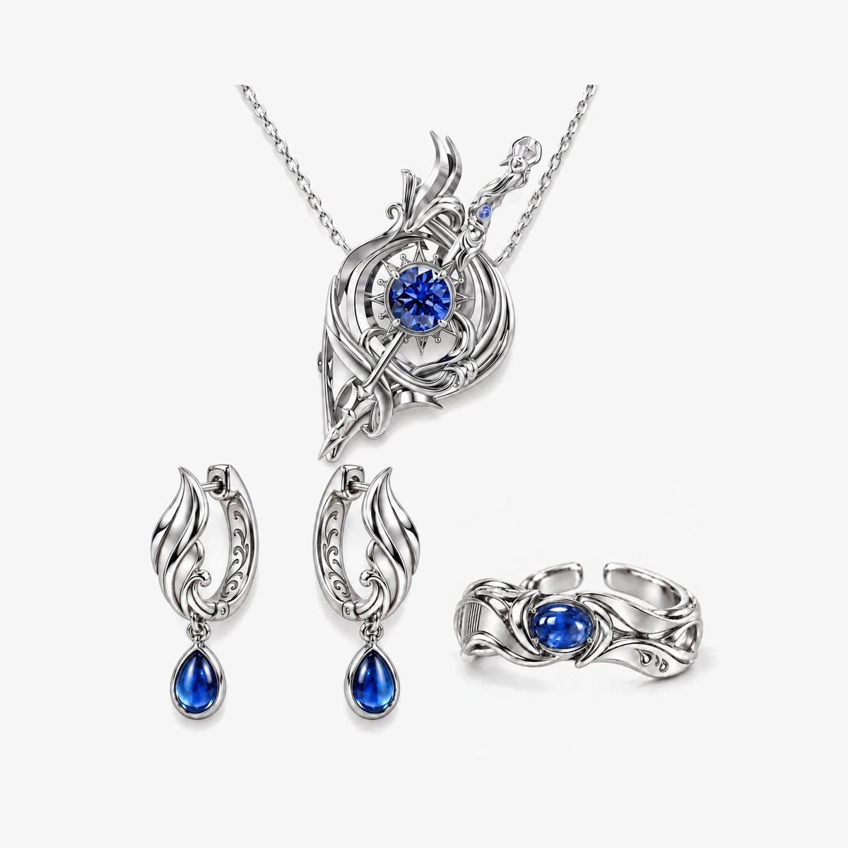 Full Neuvillette Jewelry Collection in silver, all pieces