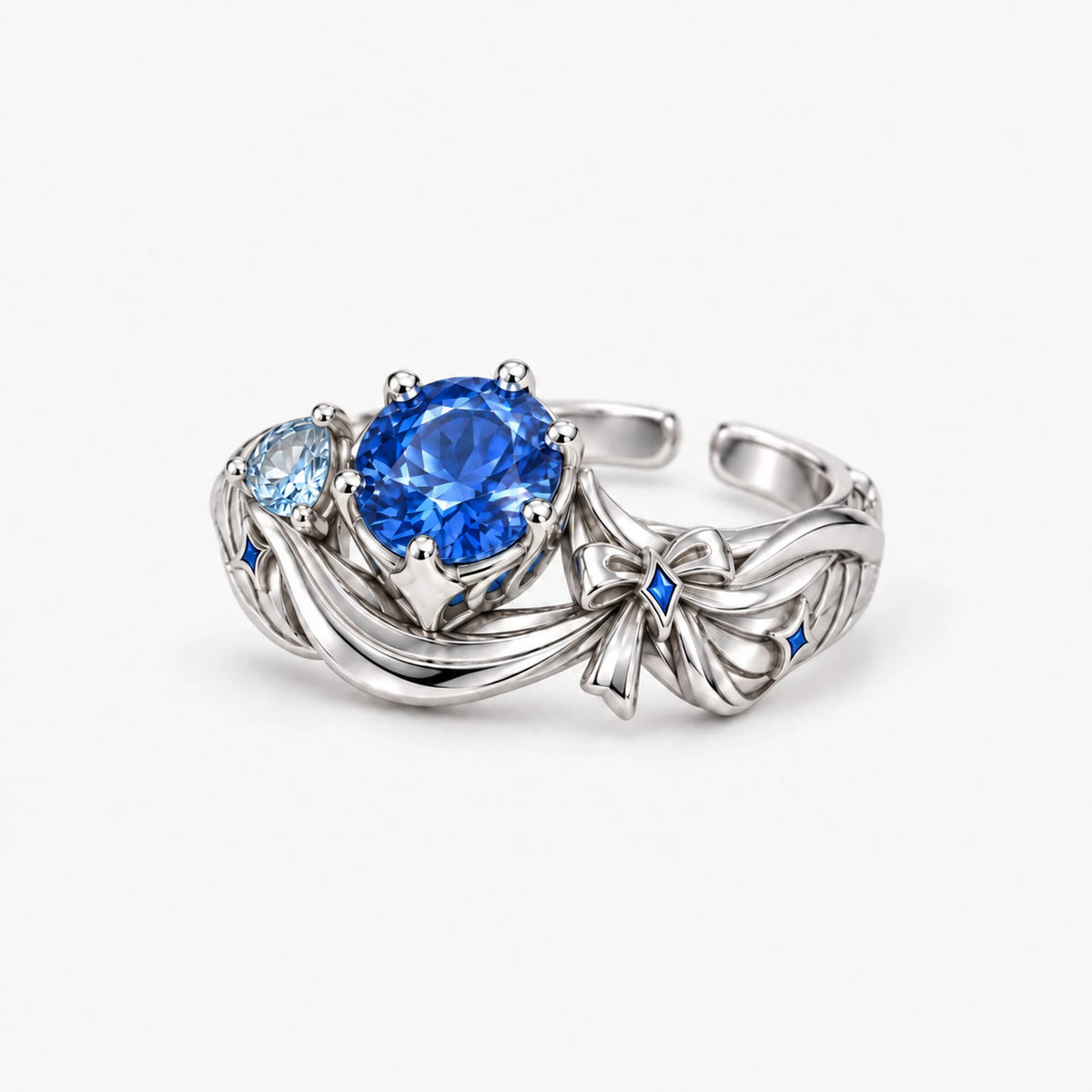 Furina Ring in silver, side view