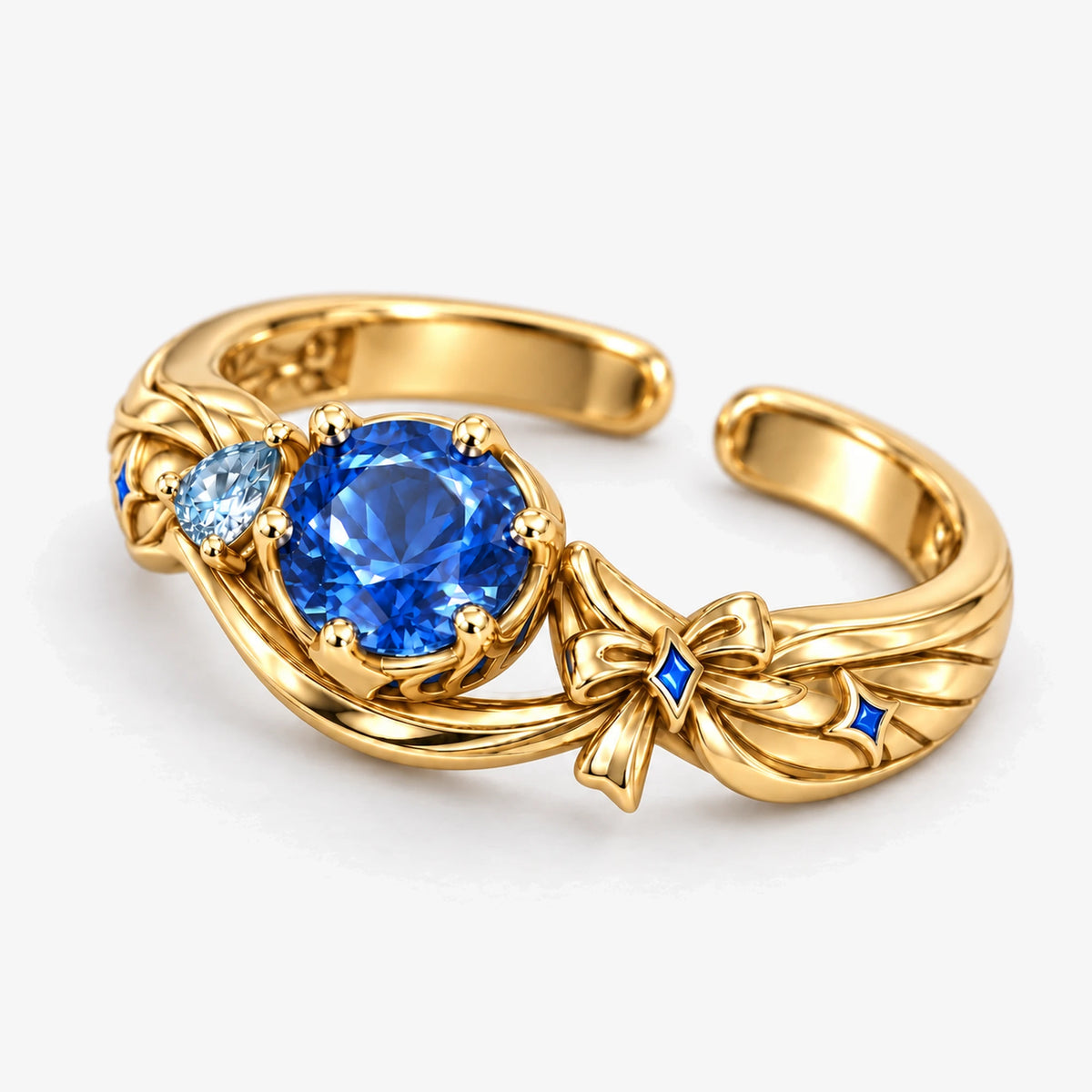Furina Ring in gold, side view