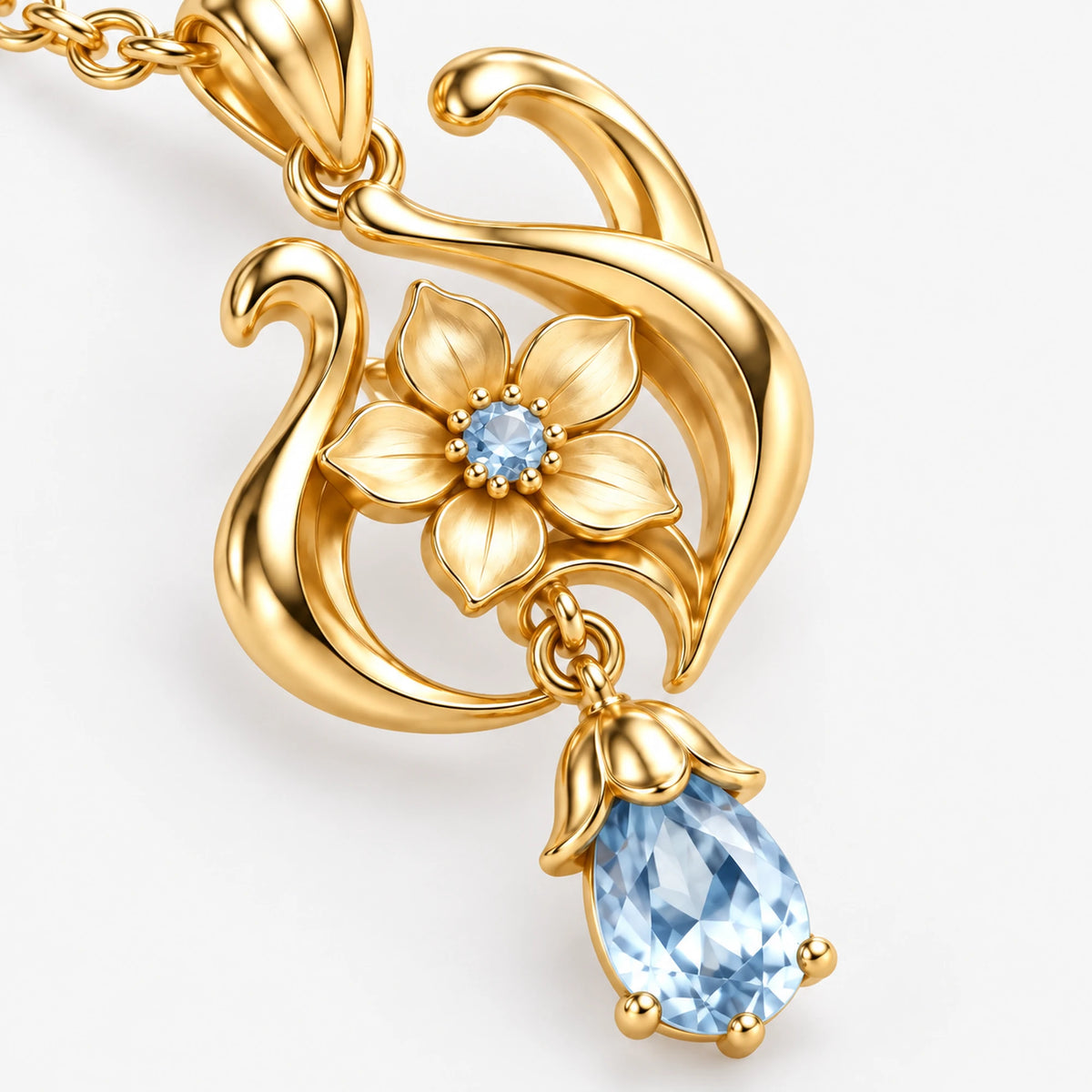 Ganyu Necklace, close-up detail