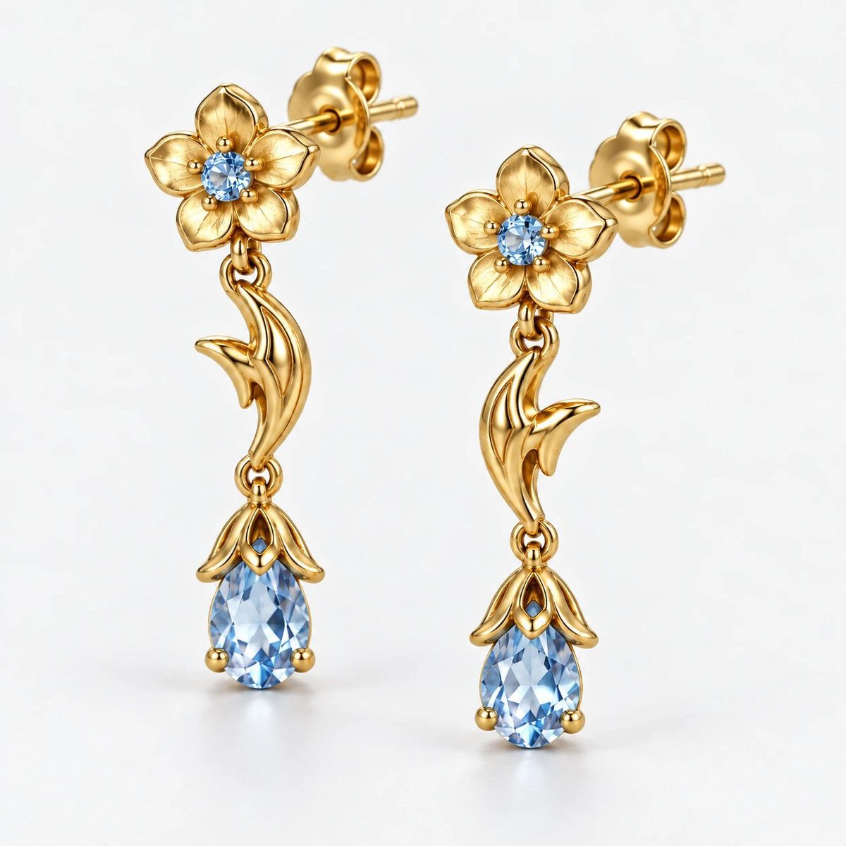 Ganyu Earrings, alt gold