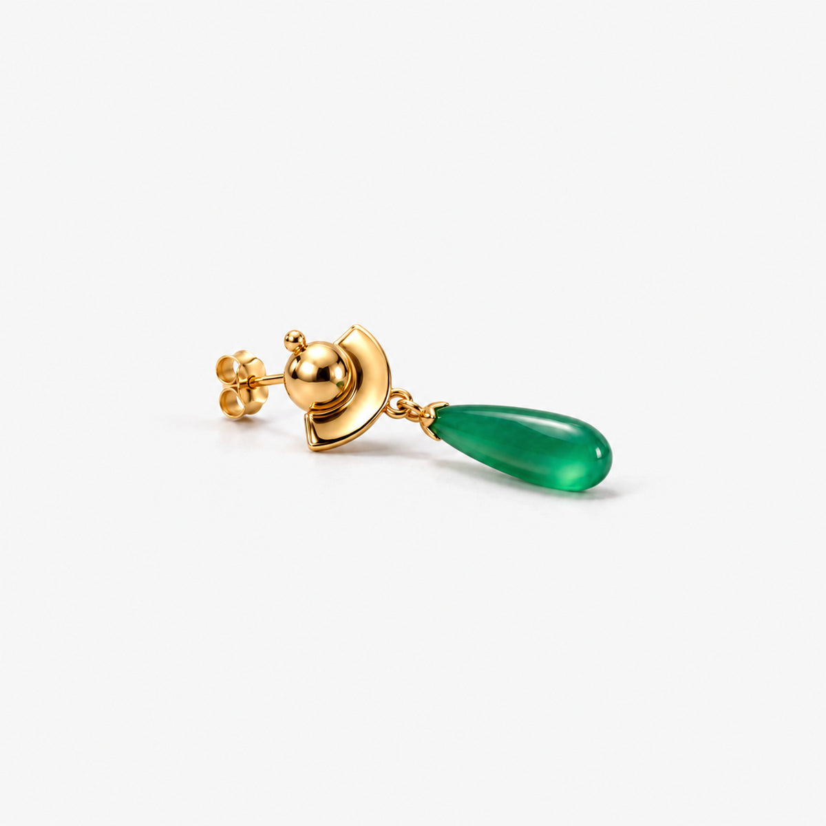Poison Taster Earrings in gold, one piece on its own