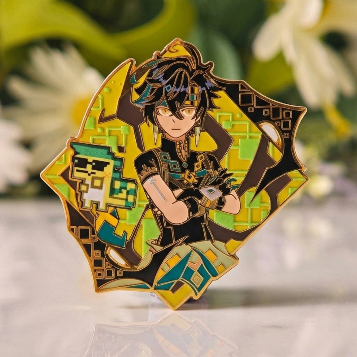 Kinich Glow-in-Dark Enamel Pin