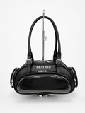 Gojo x Geto Ita Bag, black with silver hardware