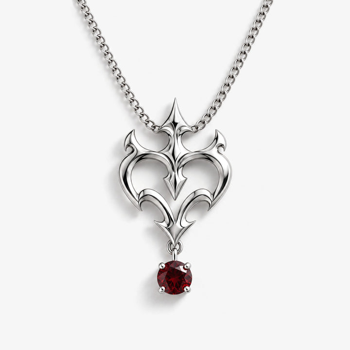 Gothic Heart Blood Drop Necklace