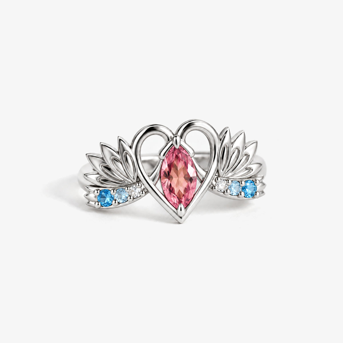 Grace Fin Ring in silver, front view