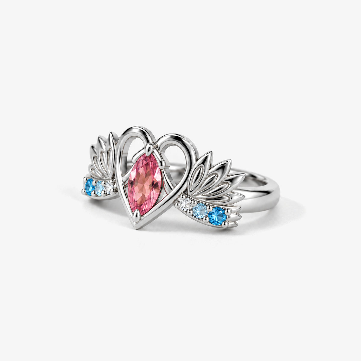 Grace Fin Ring in silver, right side view