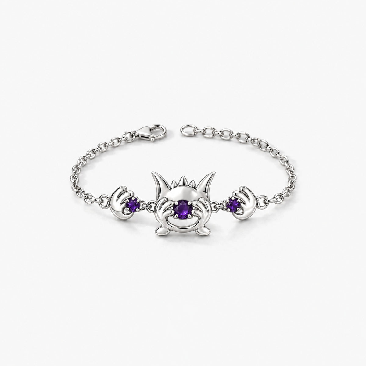 Grin Shade Bracelet in silver, front view