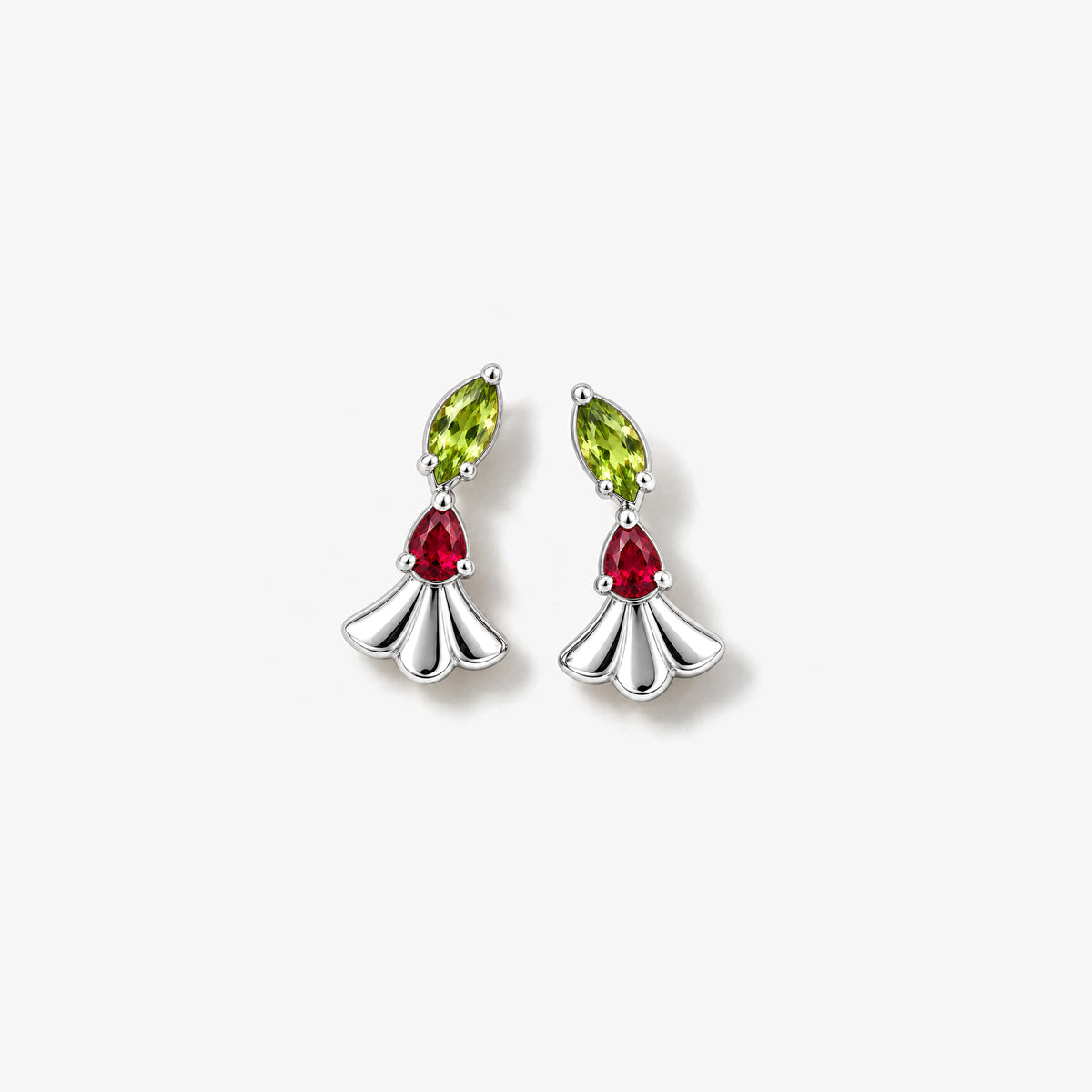 Guardian Gown Earrings in silver, front view
