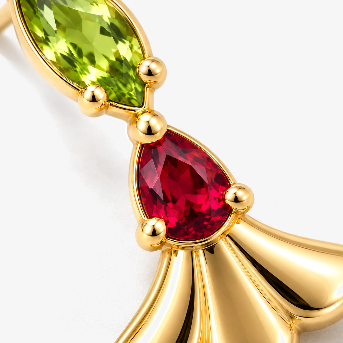 Guardian Gown Earrings in gold, close-up