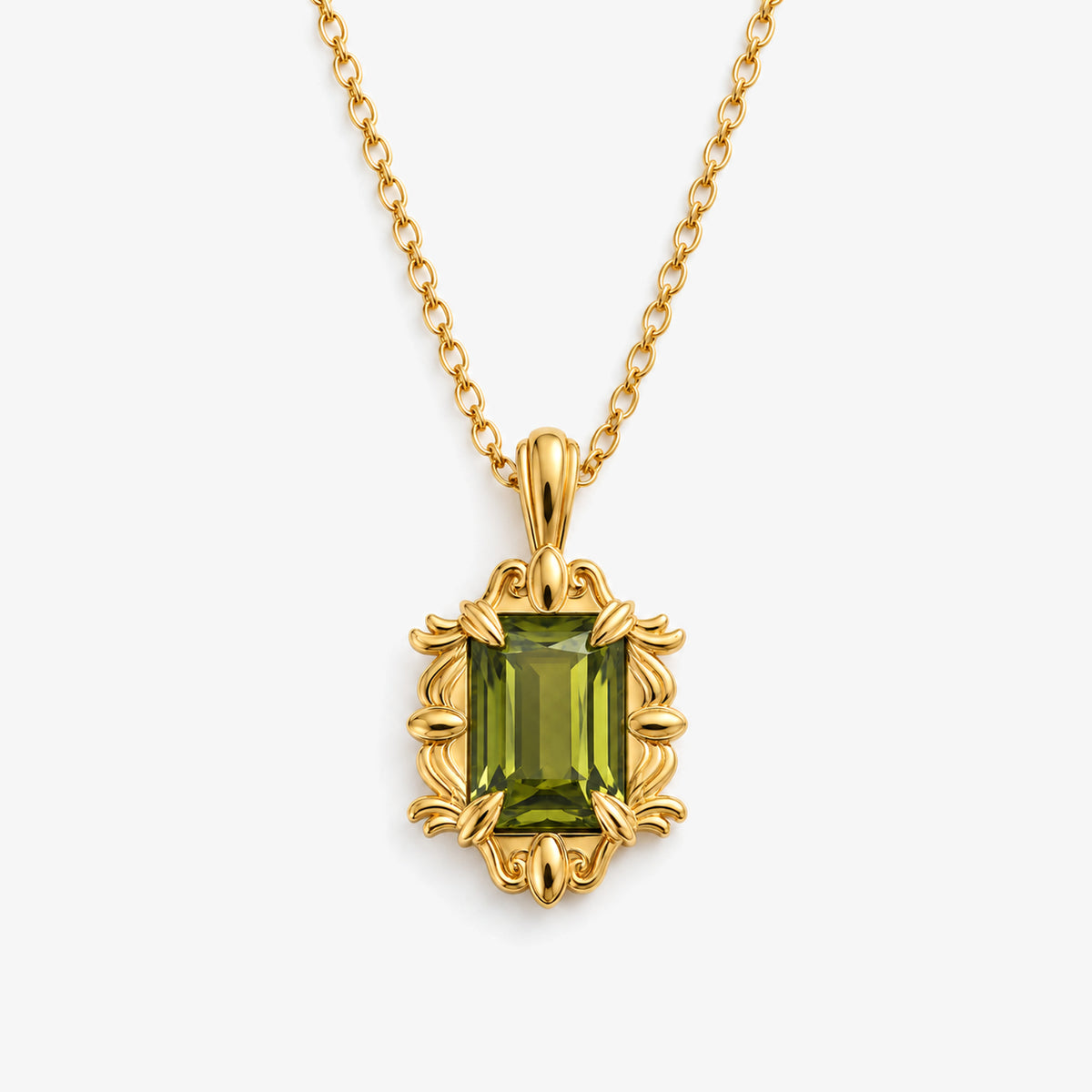 Guardian Gown Necklace in gold, front view