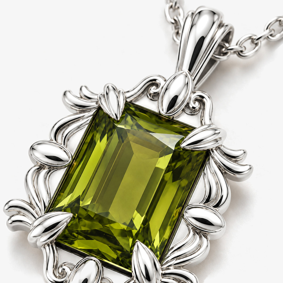 Guardian Gown Necklace in silver, close-up
