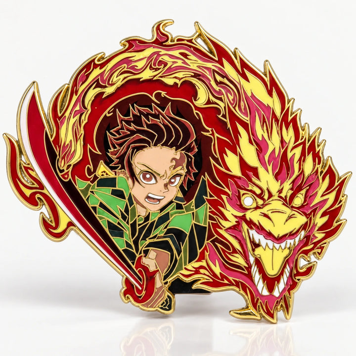 Hinokami Kagura Glow in the Dark Enamel Pin