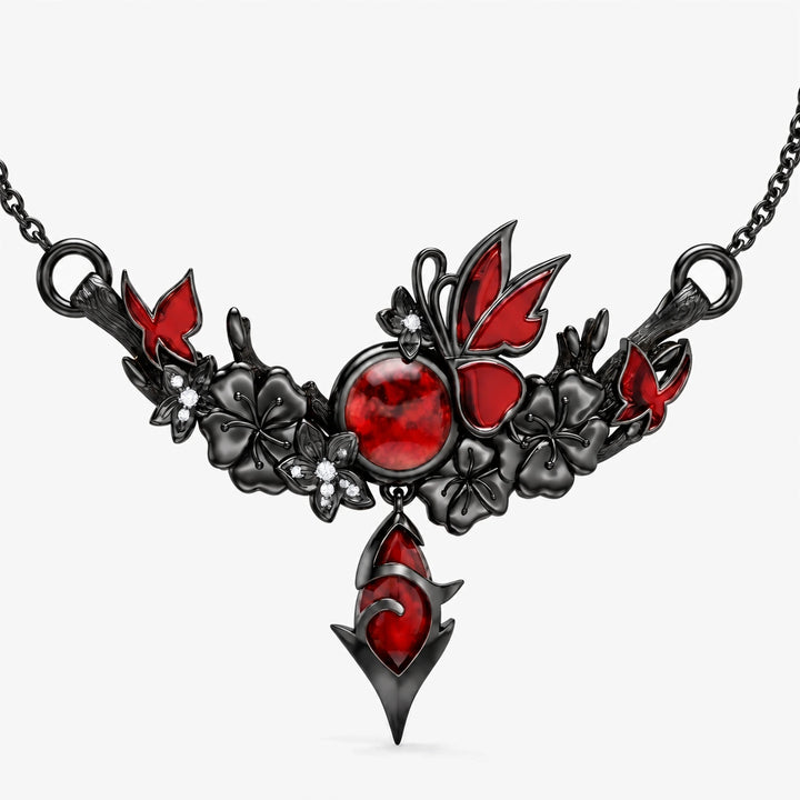 Hu Tao Necklace in Royal Black