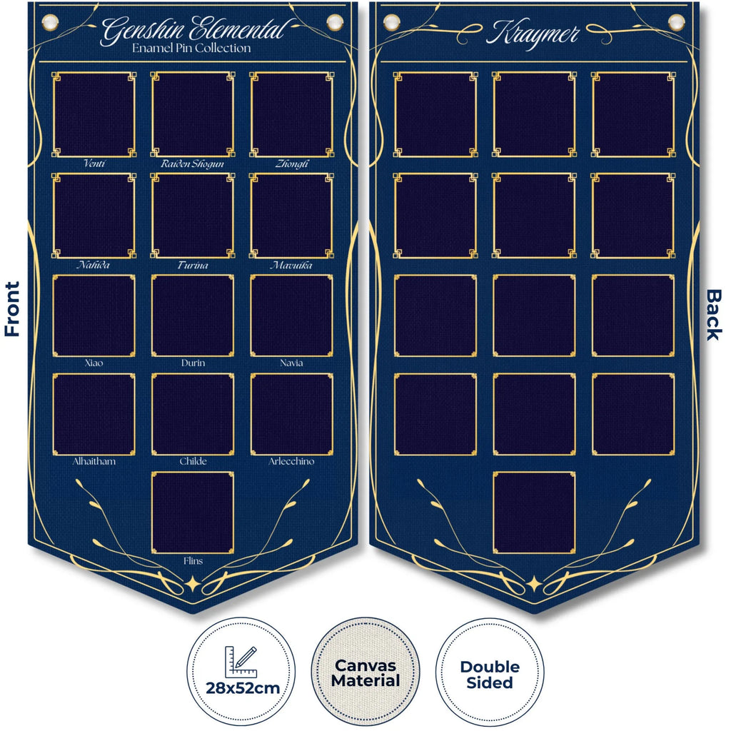 Genshin Enamel Pin Display Banner
