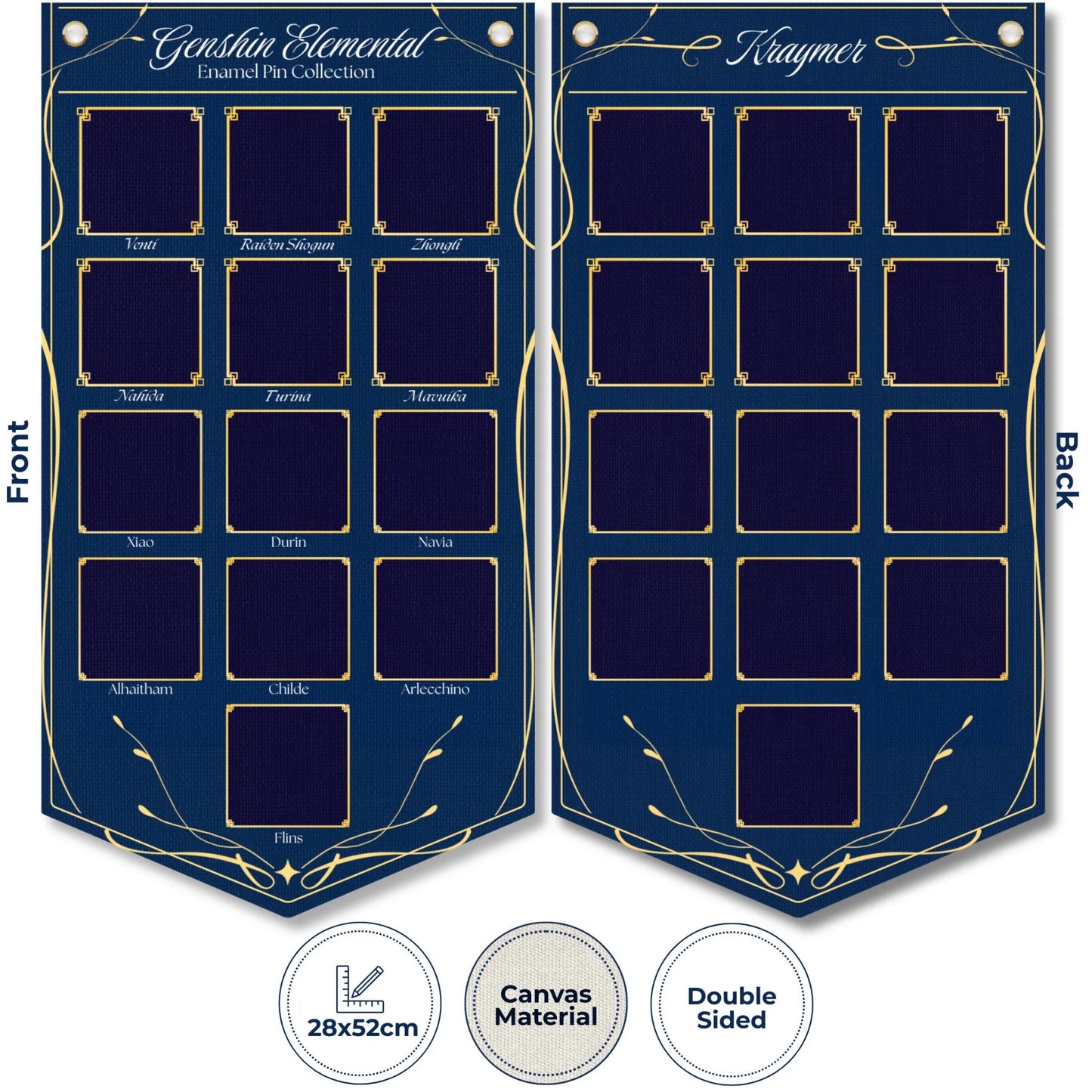 Genshin Enamel Pin Display Banner