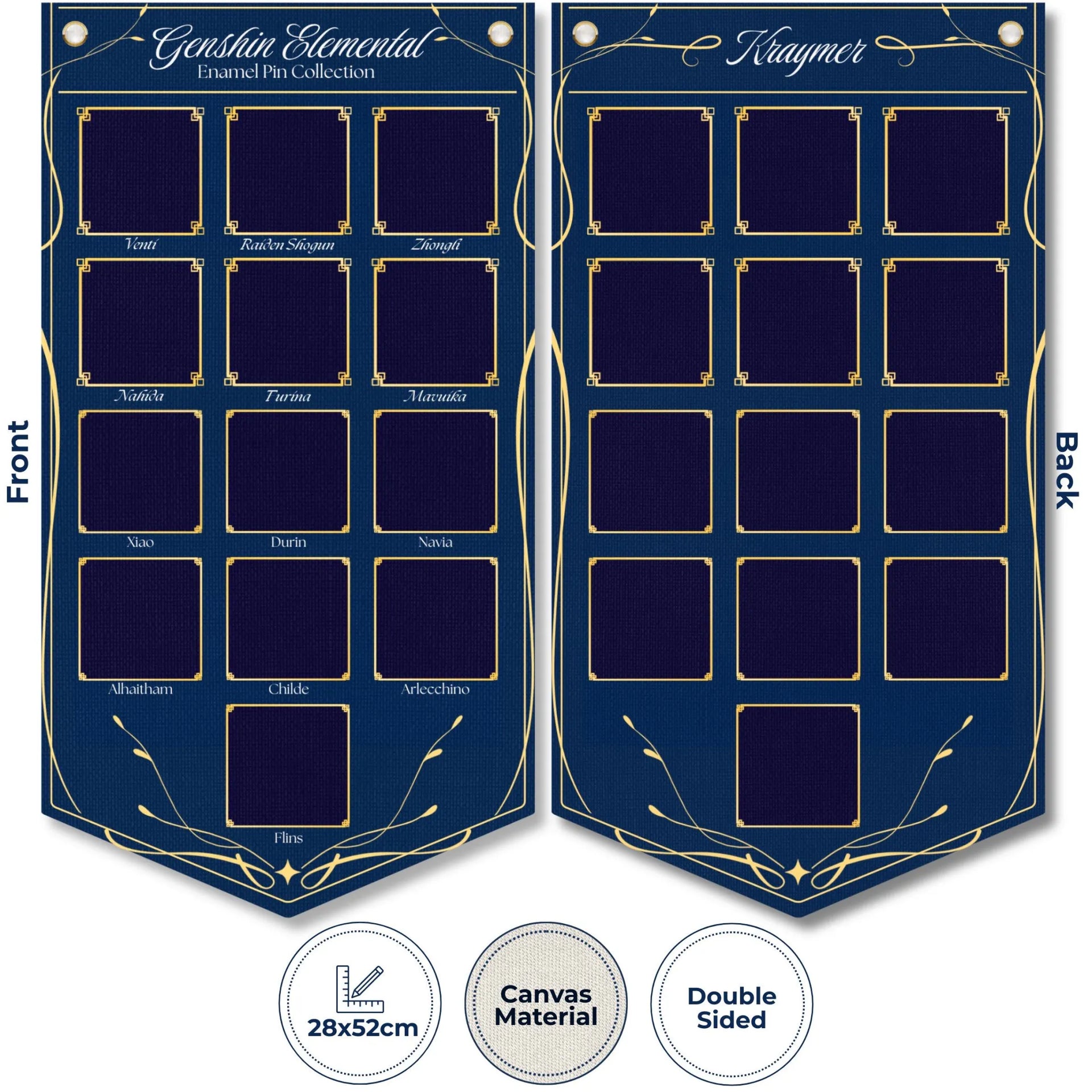 Genshin Enamel Pin Display Banner
