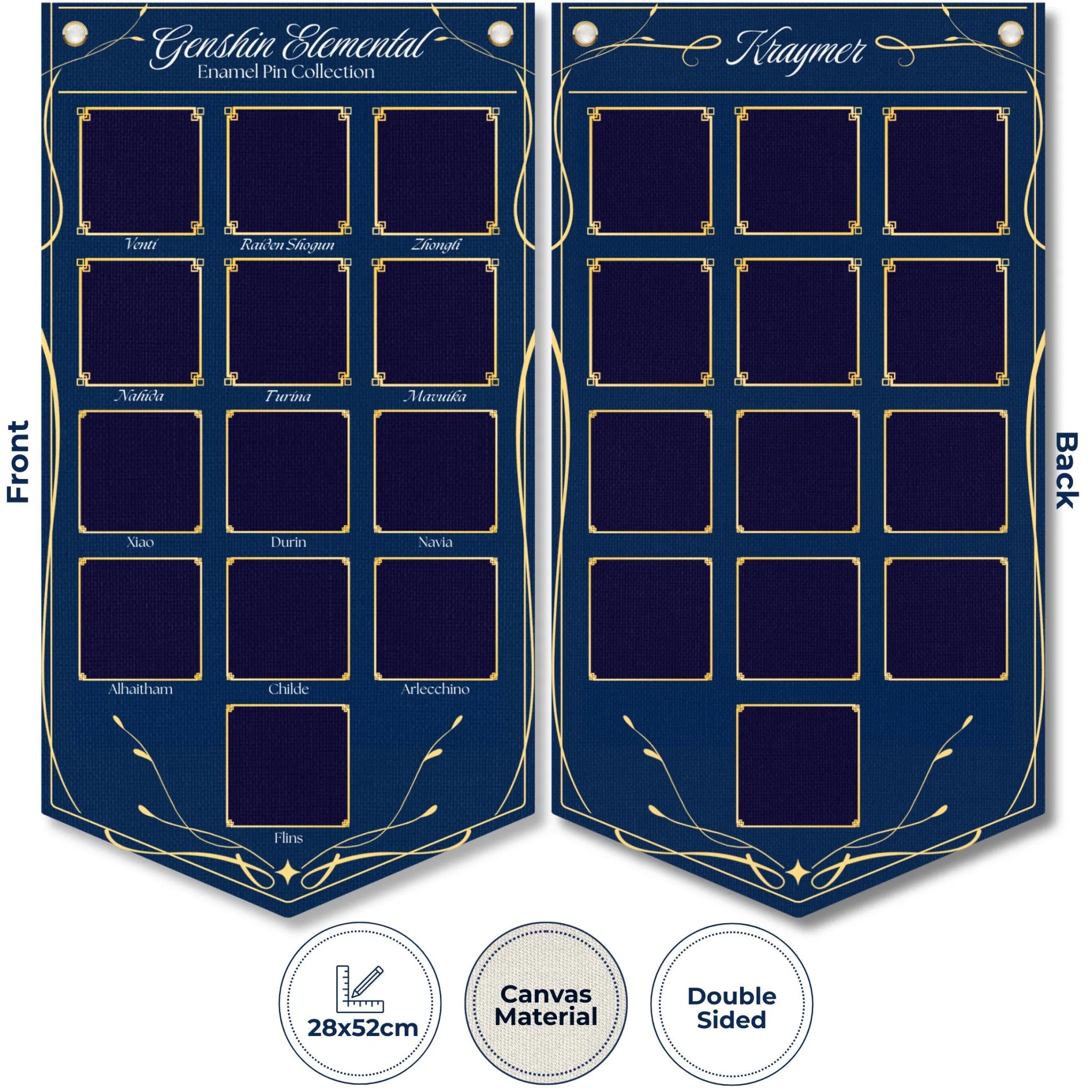 Genshin Enamel Pin Display Banner