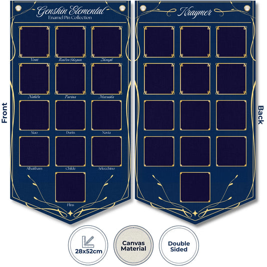 Genshin Enamel Pin Display Banner