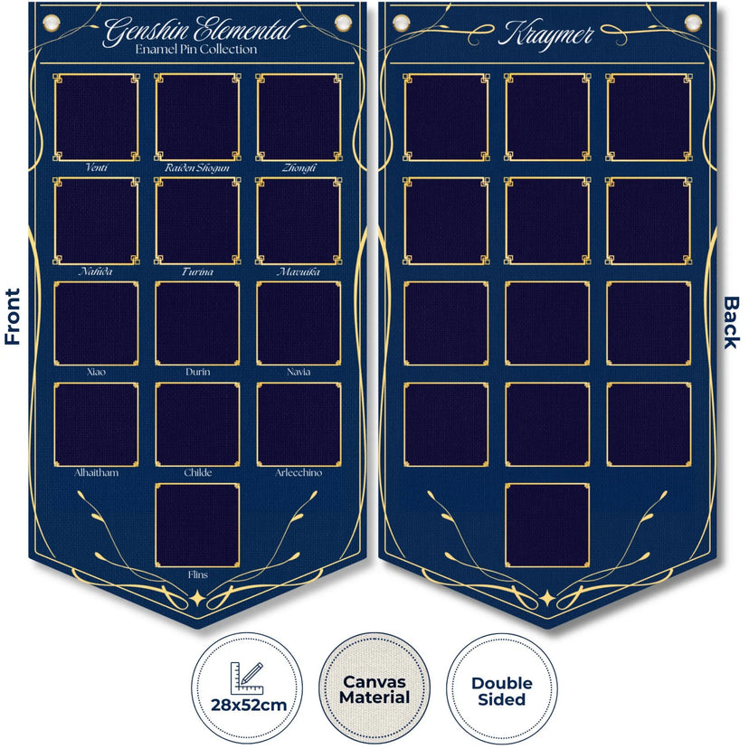 Genshin Enamel Pin Display Banner