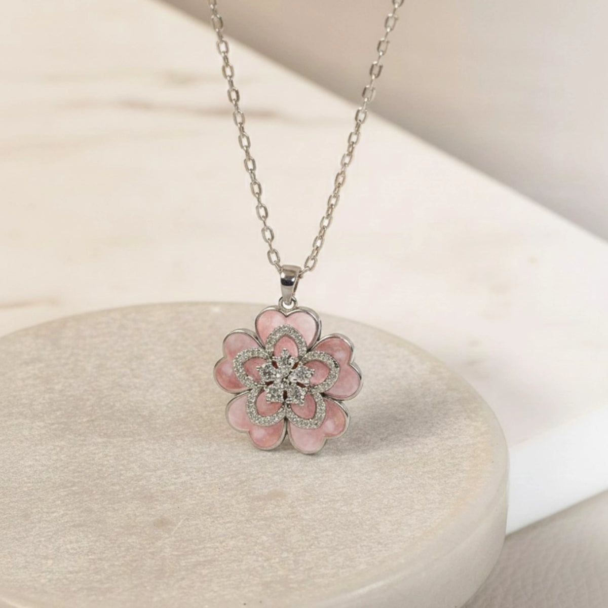 Upper Moon Three and Blossom Necklace Collection