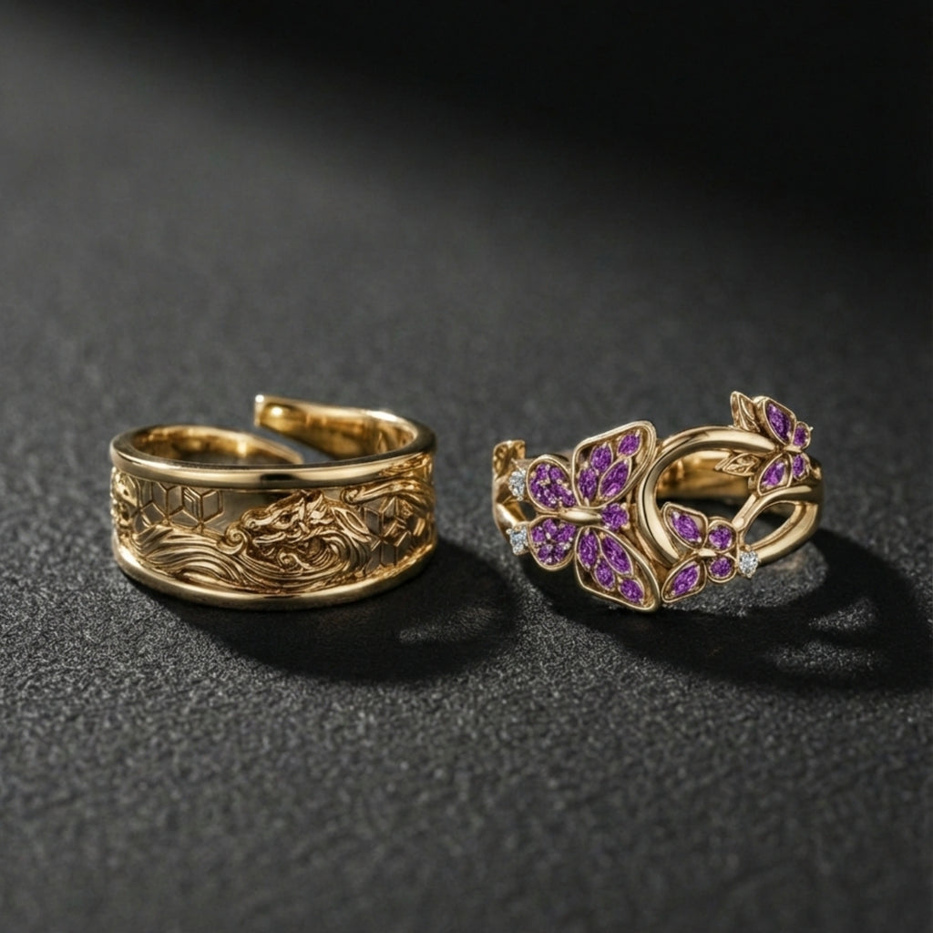 Shinobu x Giyu Ring Set