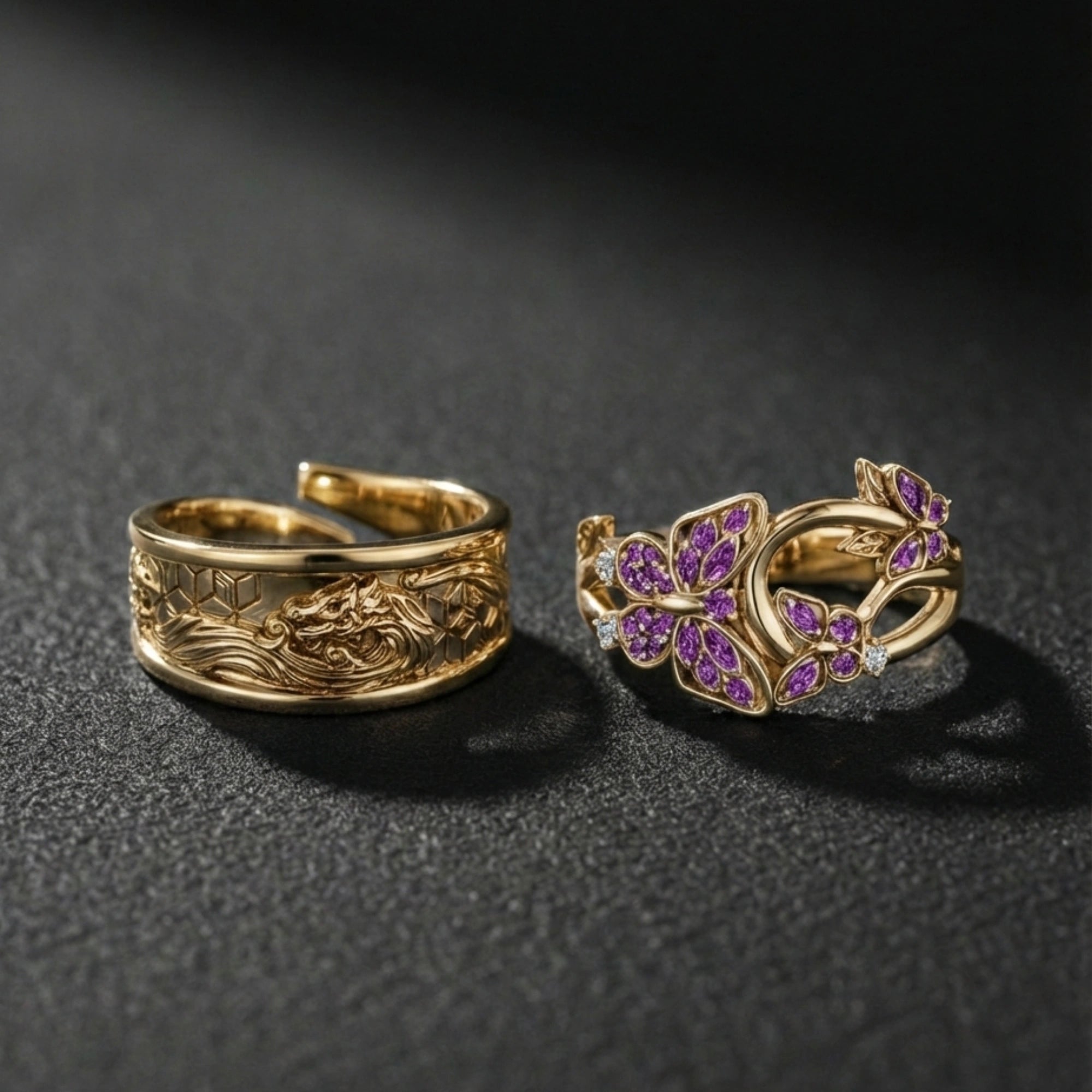 Shinobu x Giyu Ring Set