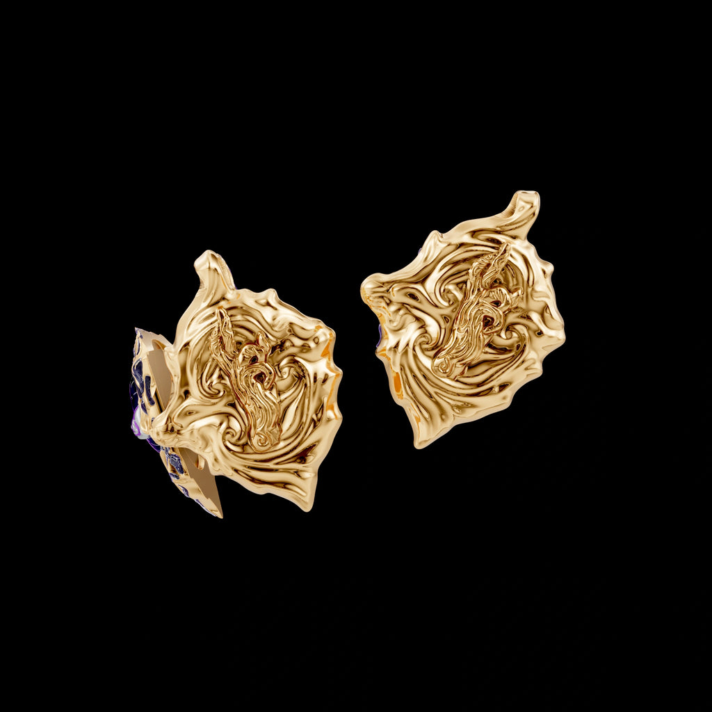 Hollow Purple Locket Necklace