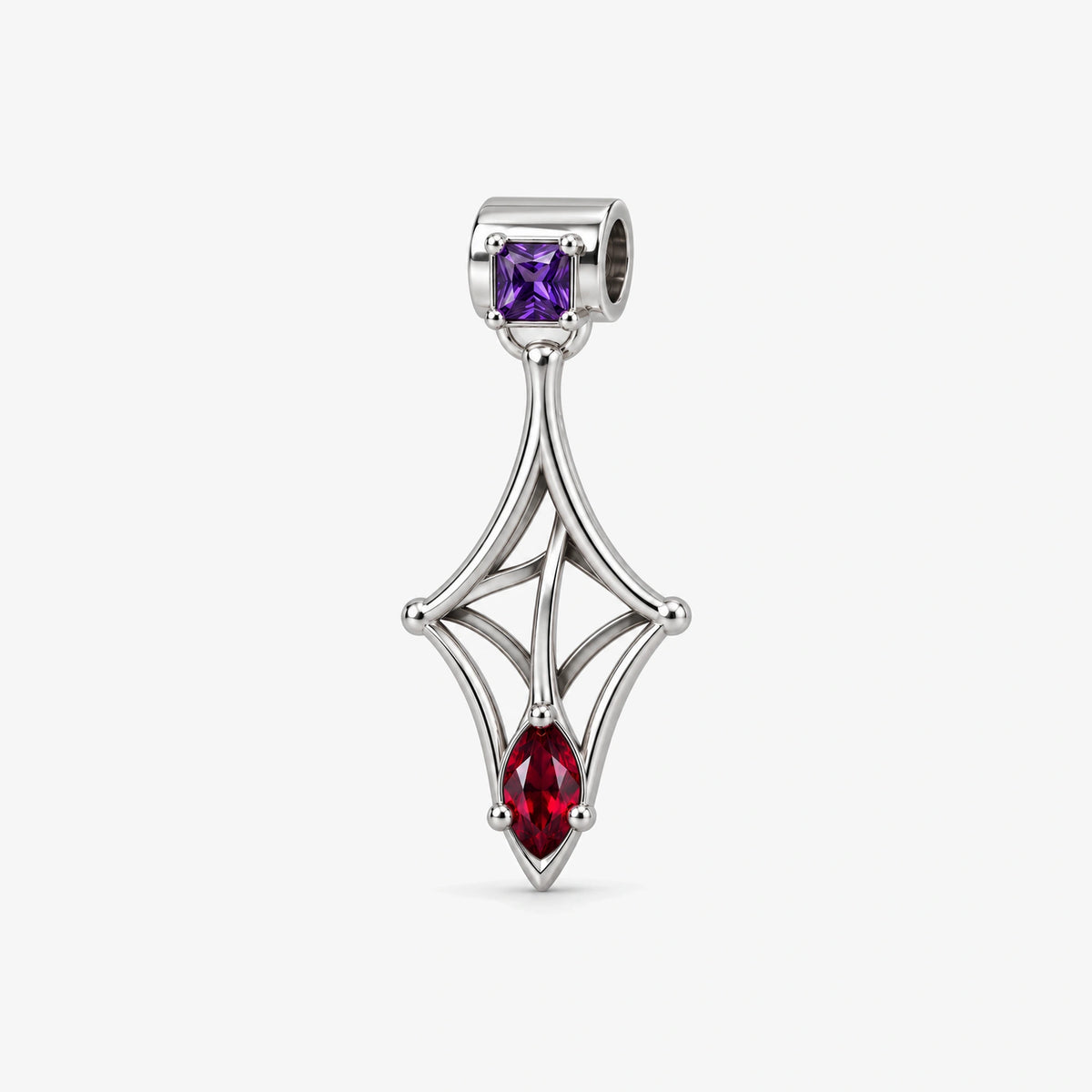 Kafka Little Strand Charm in silver, front view