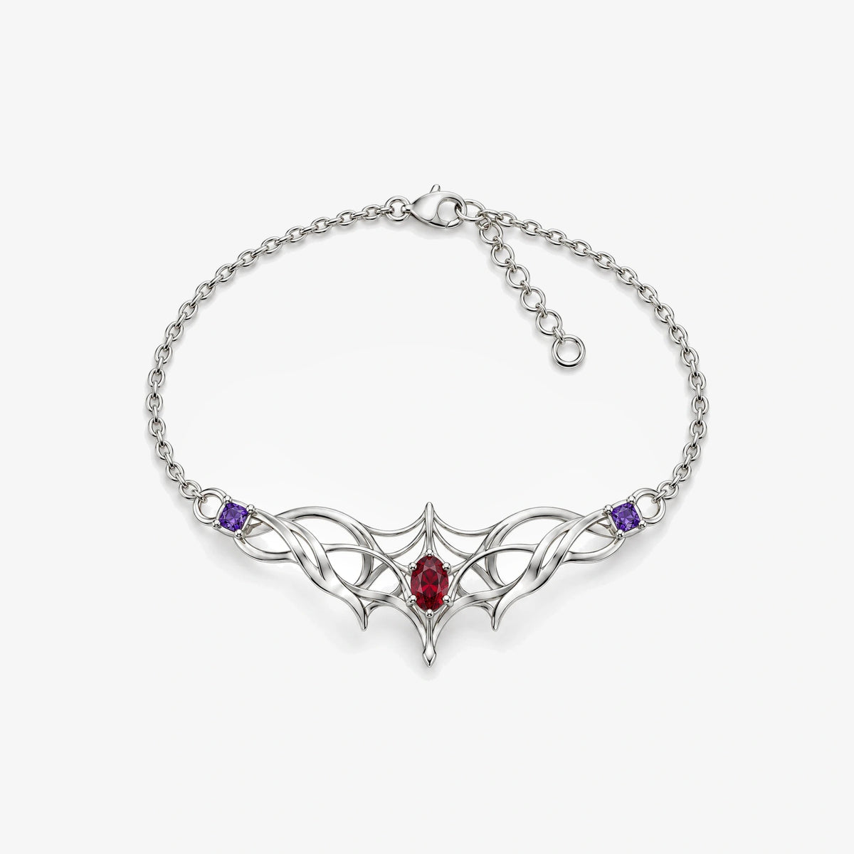 Kafka Silk Contract Bracelet in silver, front view