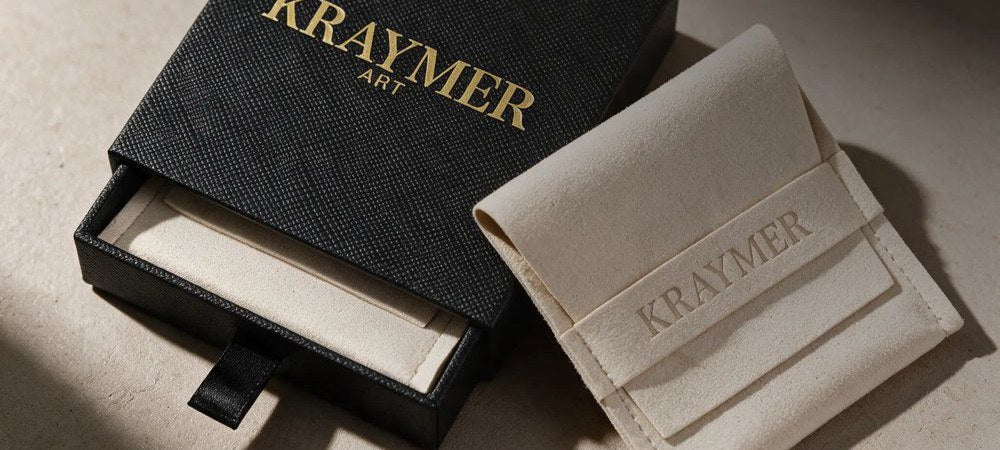 The Kraymer Art gift box and suede pouch