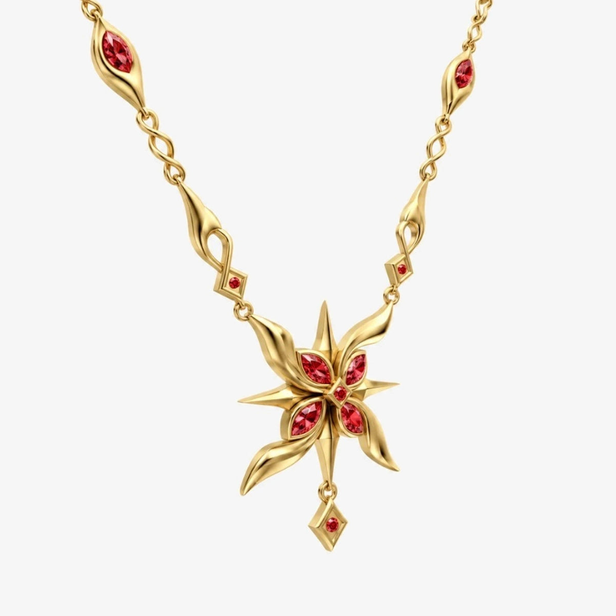 Solid Gold Arlecchino Necklace in 14K yellow gold, full chain