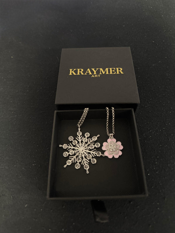Akaza and Koyuki necklaces in the Kraymer Art gift box, customer photo