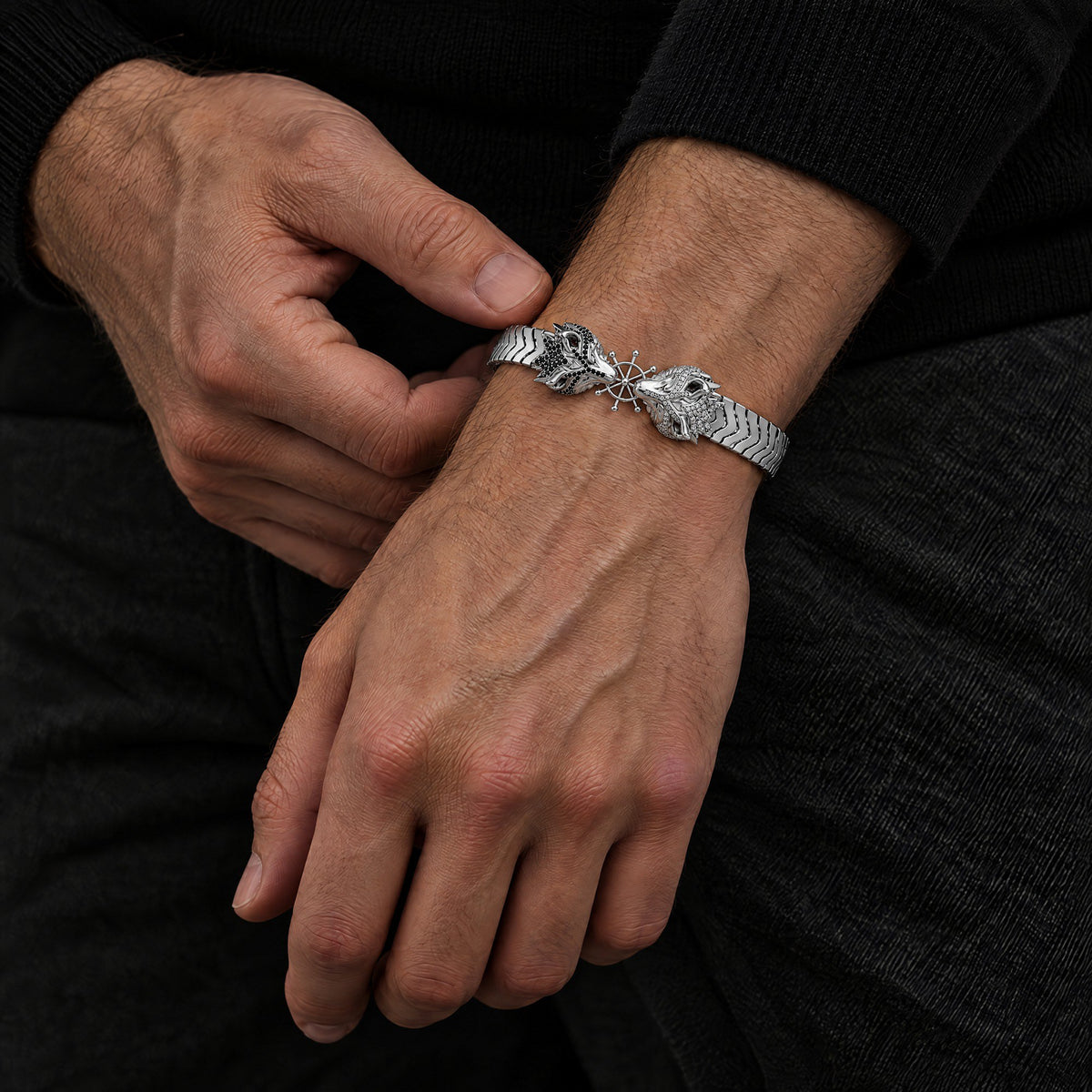 The Divine Dogs piece, worn