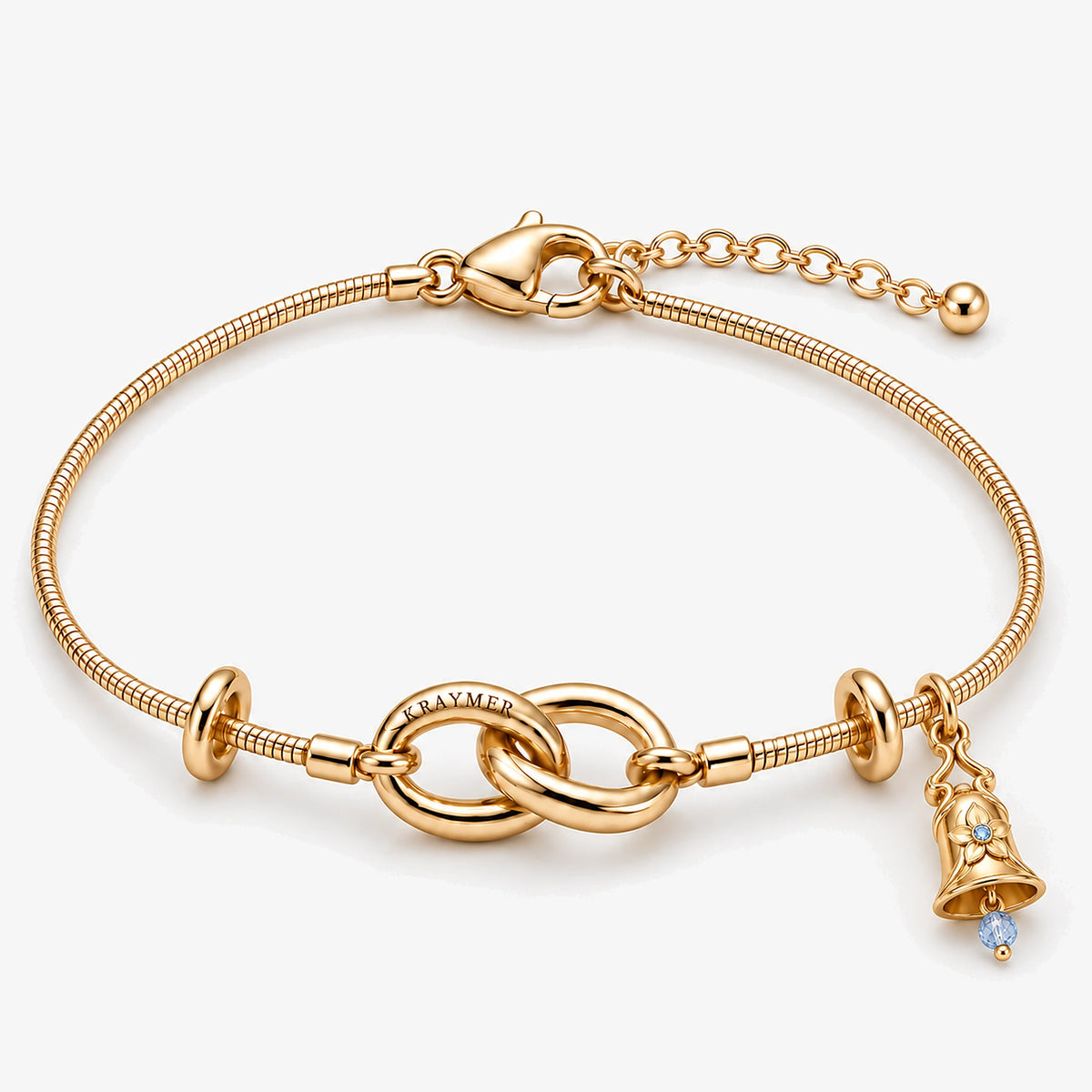 Kraymer Charm Bracelet in gold with the Ganyu Bell Charm