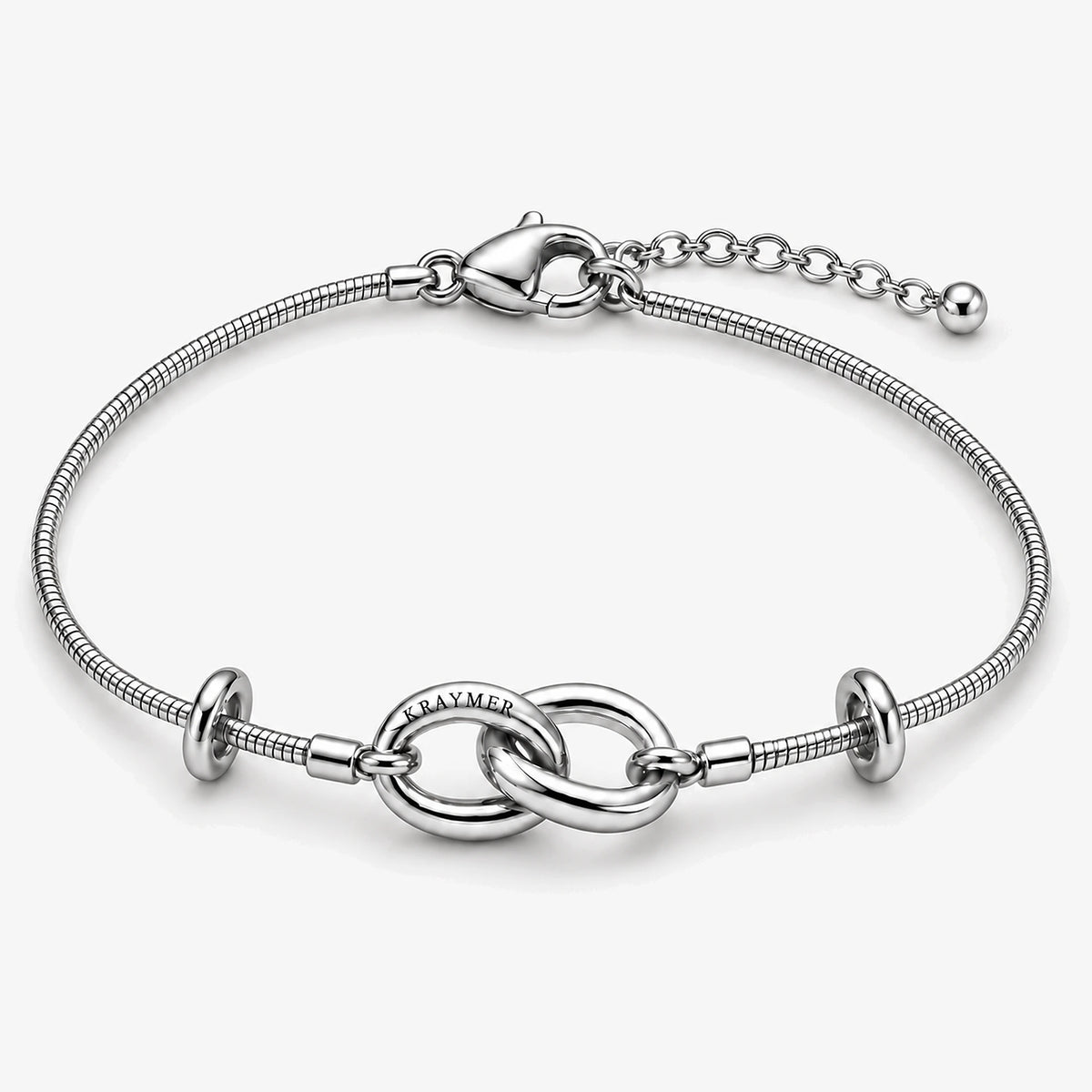 Kraymer Charm Bracelet in silver, front view
