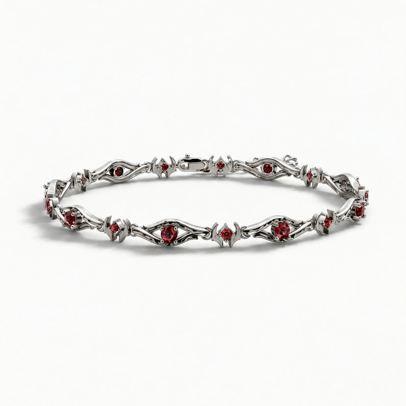 Malevolent Shrine Bracelet - front silver