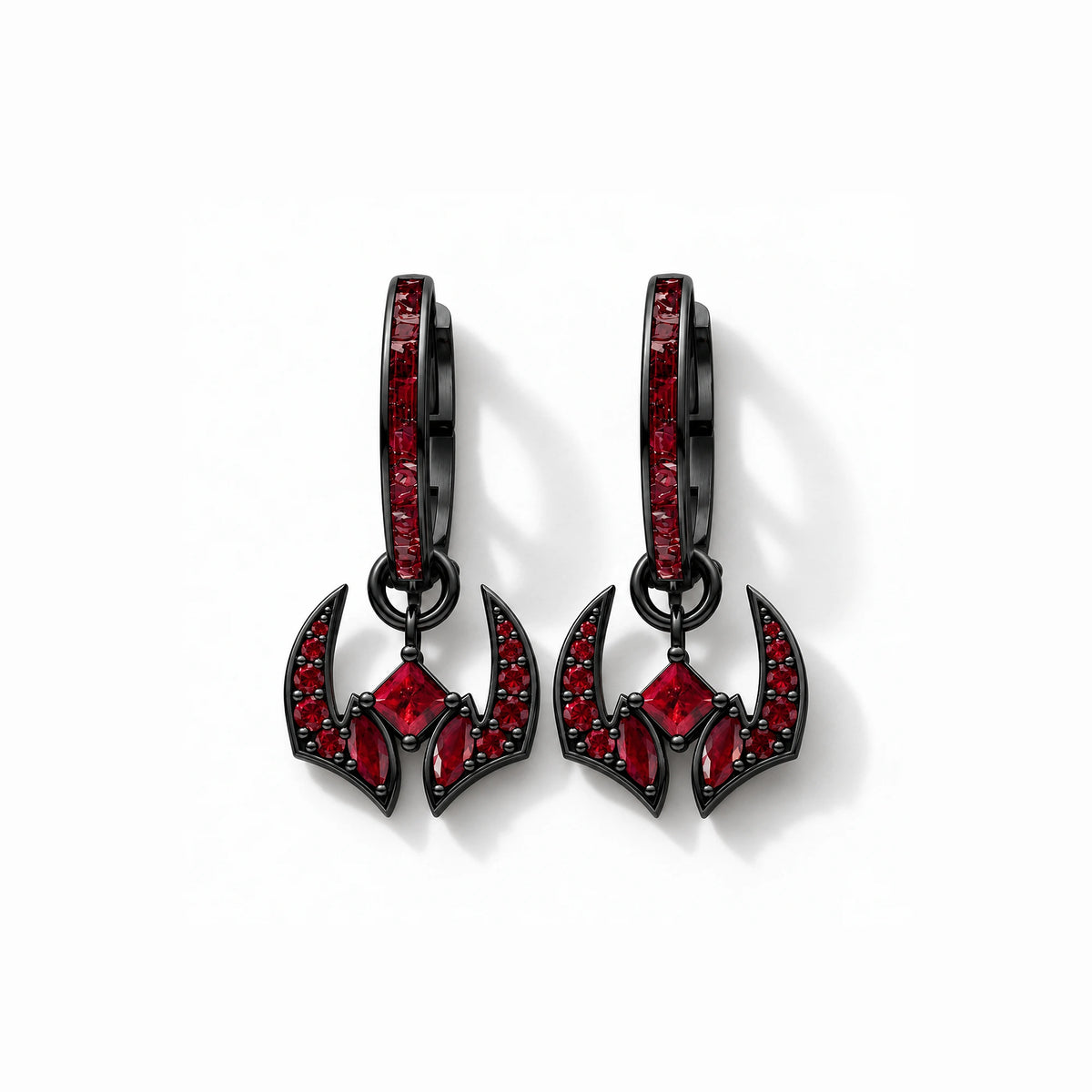 Malevolent Shrine Earrings - Royal Black front